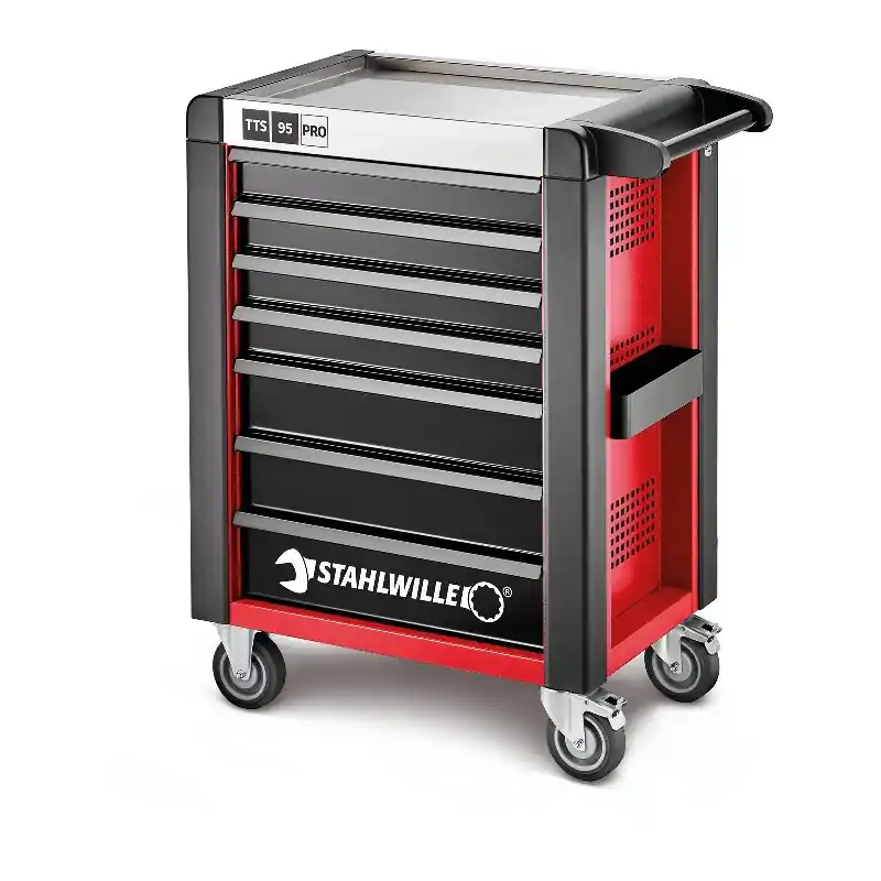 Zertifiziert Carrello da officina a 7 cassetti 95PRO - VUOTO - STAHLWILLE ROSSO