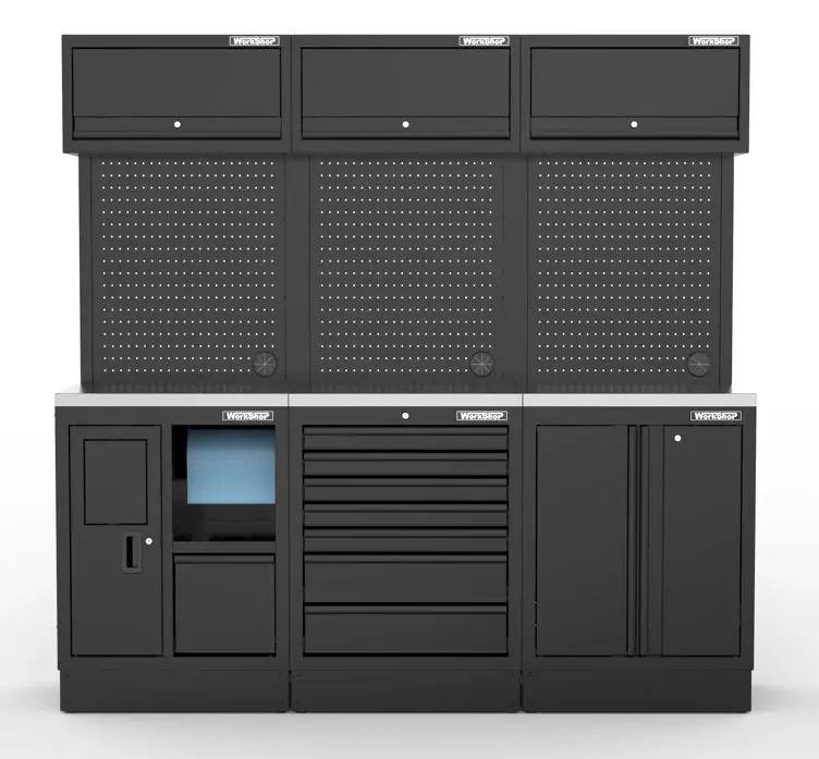 Arredo Officina Workshopitaly MPS 06 inox 2mt. Total Black Neu