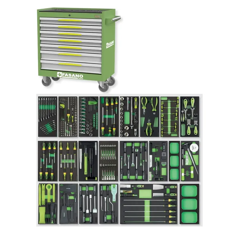 Carrello Porta Utensili Fasano Tools FG 104 a 7 cassetti con Assortimento 284 UtensiliFG 104D/AS284 Aktuell