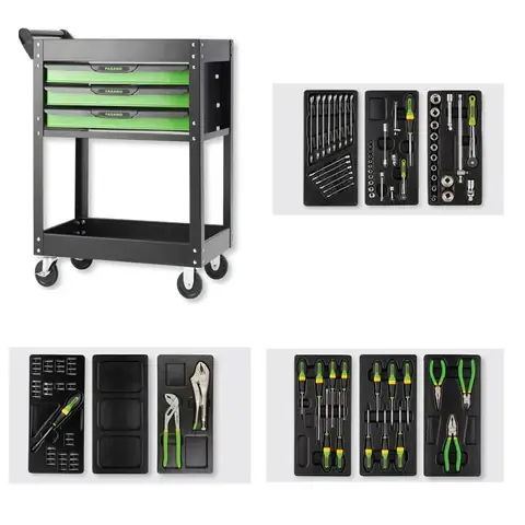Günstig Carrello Porta Utensili Fasano Tools FG 101v a 3 cassetti con Assortimento 106 utensili FG 101V/AS106