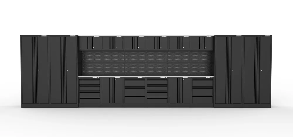 Neu Arredo GARAGE Workshopitaly Total Black Anodized 6,6mt. Piano Inox