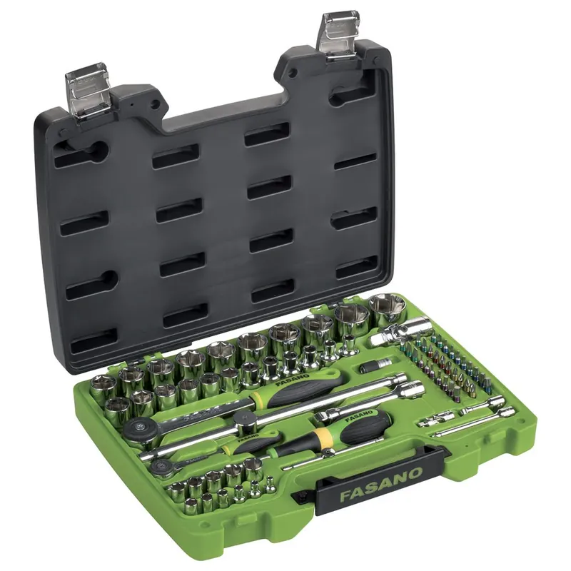 Top-Preis Valigia in Abs Fasano Tools FG 625/S74 SET CHIAVI A BUSSOLA ESAGONALI - 1/2"