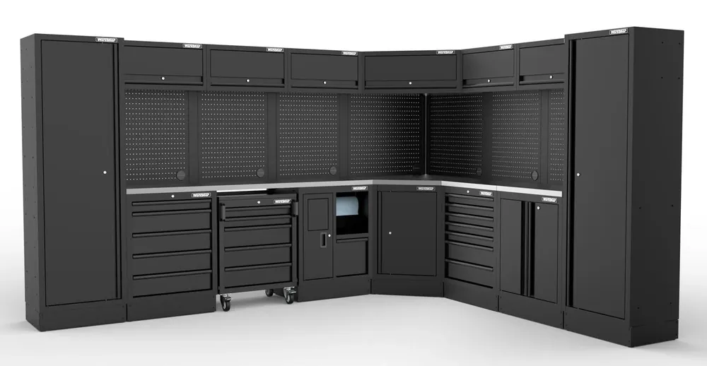 Nur Heute Arredo Officina Workshopitaly MPS 10 inox 3,50mt. x 2,80mt. Total Black