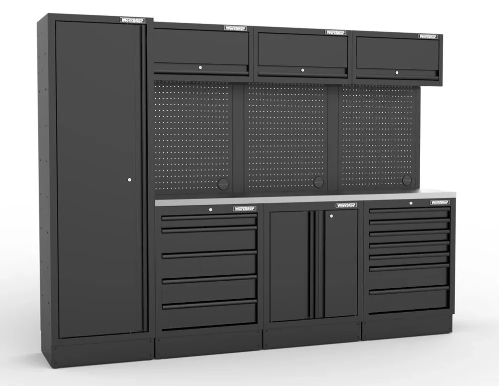 Arredo Officina Workshopitaly MPS 12 inox 2,64mt. Total Black Online Kaufen