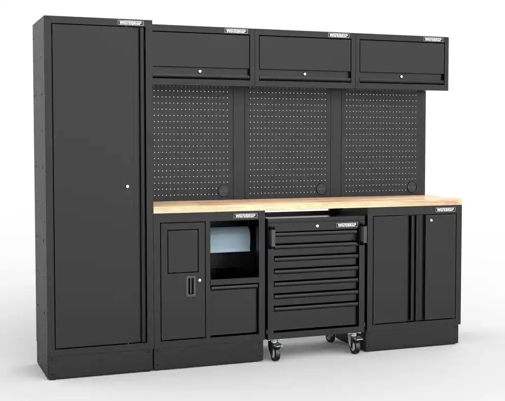 Arredo Officina Workshopitaly MPS 13 legno 2,64mt. Total Black Sichere Zahlung