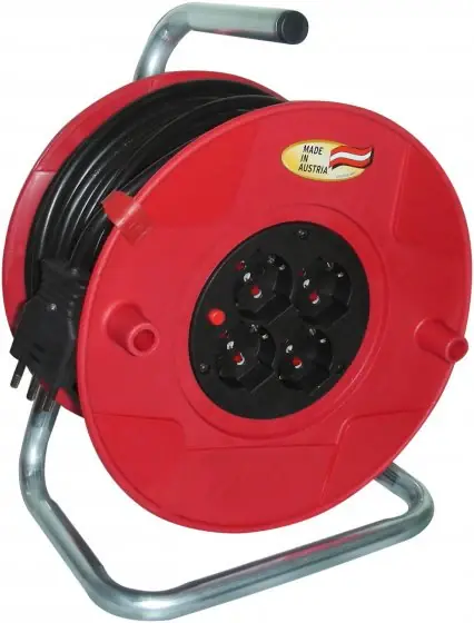 Prolunga elettrica avvolgicavo 260 rosso 50m H05VV-F 3G1.5 nero BRENNESTUHL Solange Der Vorrat Reicht