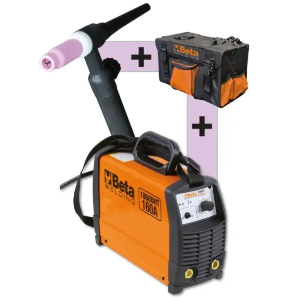 Kit saldatrice a inverter per saldature a elettrodo MMA e TIG con torcia TIG inclusa Beta 1860BHT/KT Sichere Zahlung