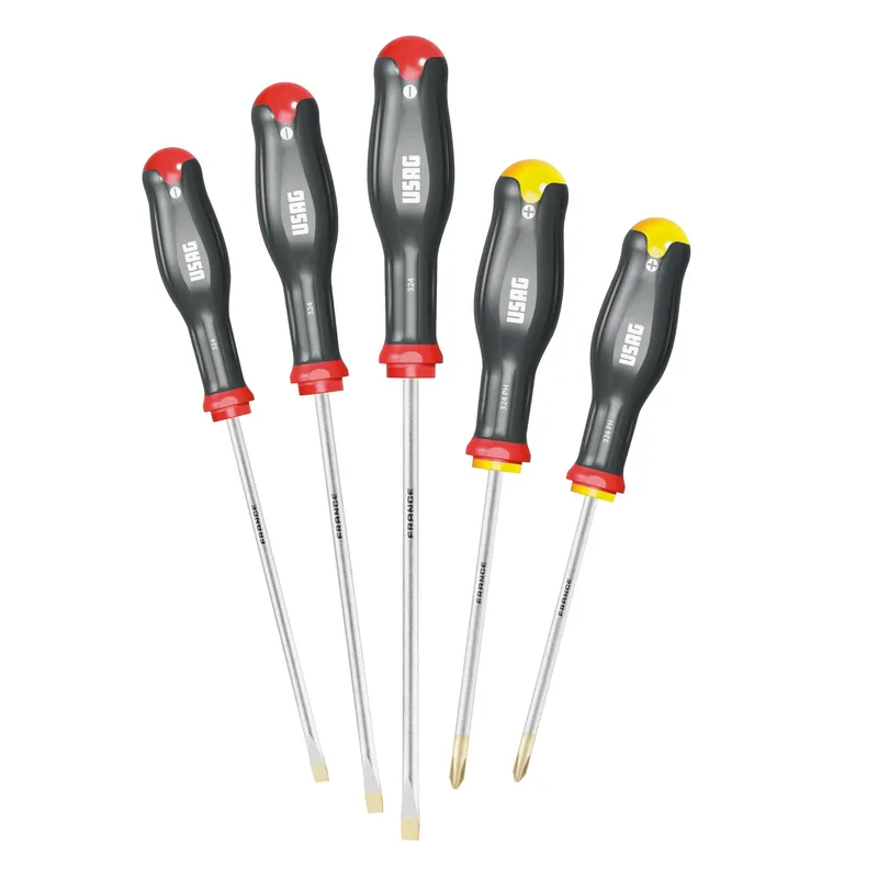 SERIE DI 5 GIRAVITI PER VITI CON INTAGLIO E IMPRONTA A CROCE PHILLIPS® Usag 324 SH5 Letzte Chance
