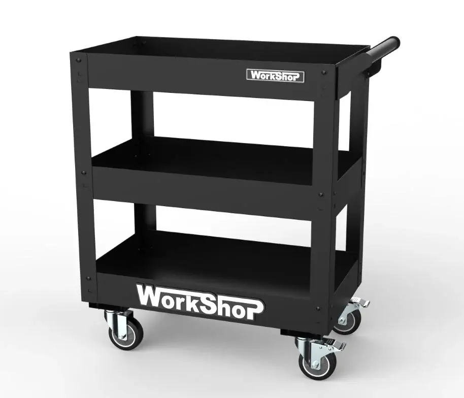 Carrello 3 ripiani Workshopitaly Total Black Super-Preis