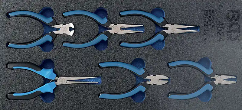 MODULO PER CARRELLO: 6 PEZZI MINI PINZE E TRONCHESI BGS4024 Neuheit