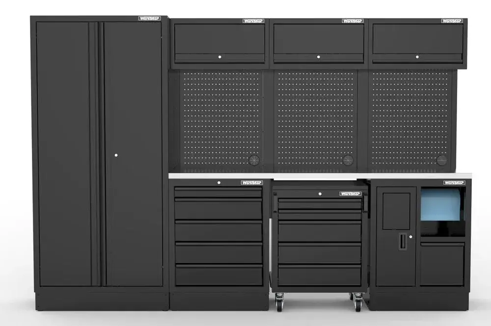 Arredo Officina Workshopitaly MPS 27 inox 3mt. Total Black Wochenendangebot