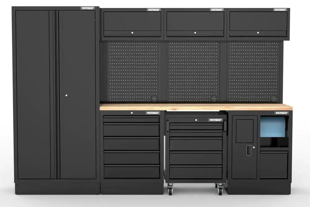 Arredo Officina Workshopitaly MPS 27 legno 3mt. Total Black Ausverkauf
