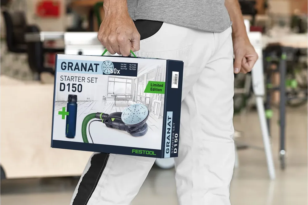 STARTER SET FESTOOL Dischi Granat 60pz. 150mm + Borraccia Jetzt Bestellen