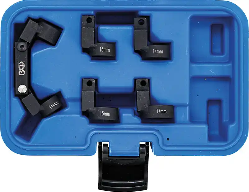 SET 5 PEZZI, CHIAVI DOPPIO SNODO PER LINEE TUBI, CON TESTE INTERCAMBIABILI, ATT. 3/8”, 11-17 MM BGS6895 Neue Kollektion