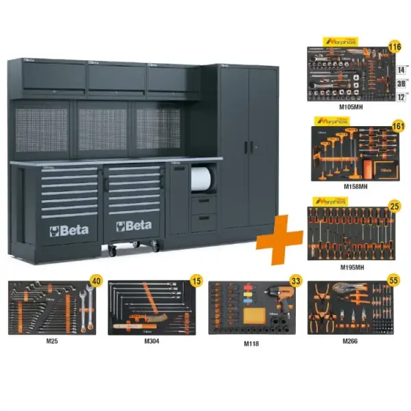 Abverkauf Combinazione arredo officina RSC50 2.0 con 445 utensili Beta RSC50 2.0 F/445UT + FRIGORIFERO PROMO SUMMER 2026