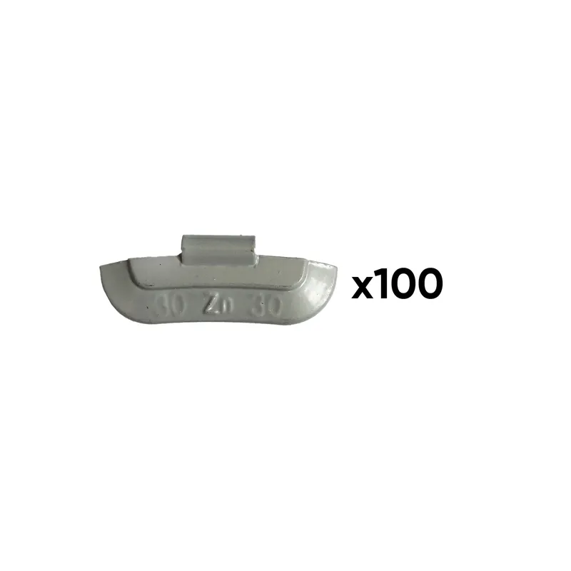 SCATOLA DI 100 PESI IN ZINCO A GRAFFETTA DA 30GR. SPECIALE PER CERCHI UNIVERSALI 54661 JBM Neue Ware