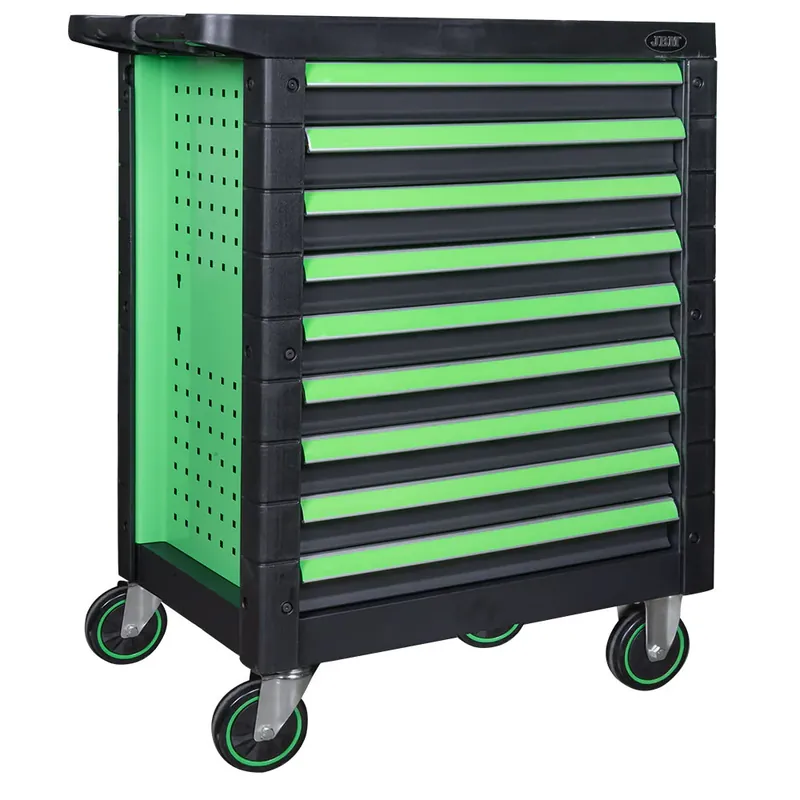 Geprüft CARRELLO UTENSILI 9 CASSETTI UGUALI VERDE - VUOTO 54297 JBM