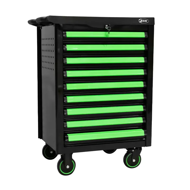 Preis Gesenkt CARRELLO CON 9 CASSETTI CON DIVISORI VERDE - VUOTO JBM 53867