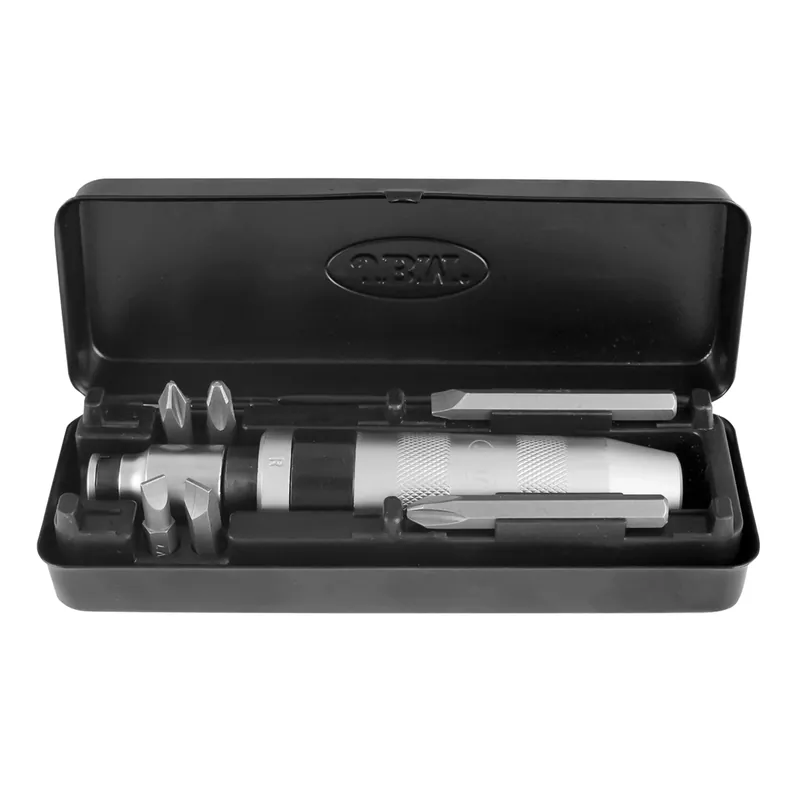 Neu VALIGETTA METALLICA CON CACCIAVITE A PERCUSSIONE 1/2" E SET DI 6 PUNTE 53694 JBM