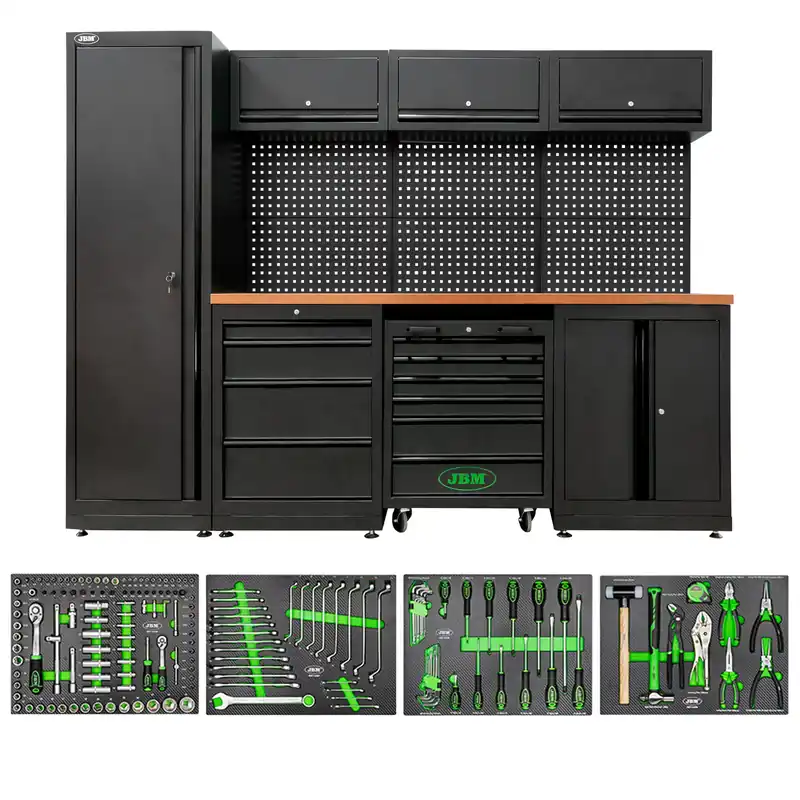 SET DI MOBILI COMPONIBILI PER OFFICINA (18 PEZZI) - NERO SERIE446K JBM Online Kaufen