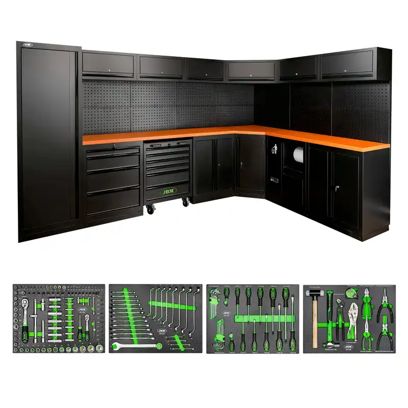 SET DI MOBILI MODULARI (43 PEZZI) - NERO SERIE565K JBM Solange Der Vorrat Reicht