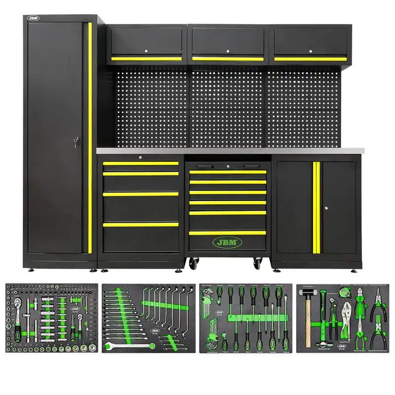 SET DI MOBILI COMPONIBILI PER OFFICINA (18 PEZZI) - GIALLO SERIE588Y JBM Highlight