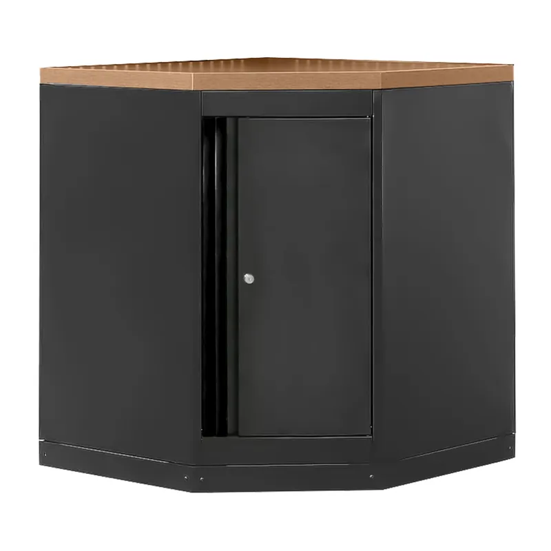 ARMADIO ANGOLARE CON PANNELLO IN MDF - NERO 16492K JBM Markenprodukt