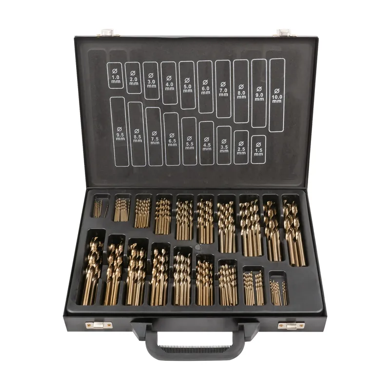 Versand Am Gleichen Tag SET DI PUNTE ELICOIDALI 1-10MM HSS-CO5 COBALTO 54348 JBM