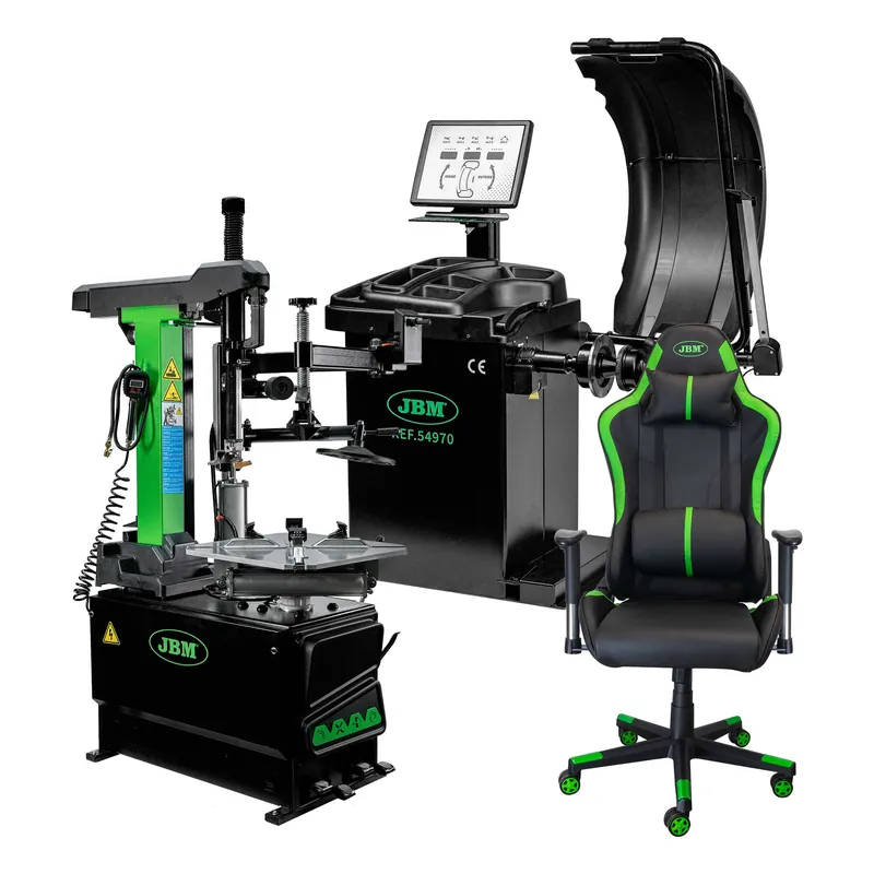 Saisonangebot EQUILIBRATRICE DIGITALE PER RUOTE 54970 + 54964 SMONTAGOMME + 53956 SEDIA JBM