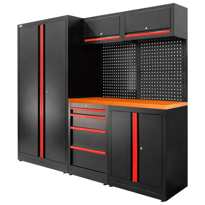 SET DI MOBILI MODULARI (13 PZ) - SET CON ARMADIO A DUE ANTE (REF.18105) - ROSSO SERIE579R JBM Solange Der Vorrat Reicht