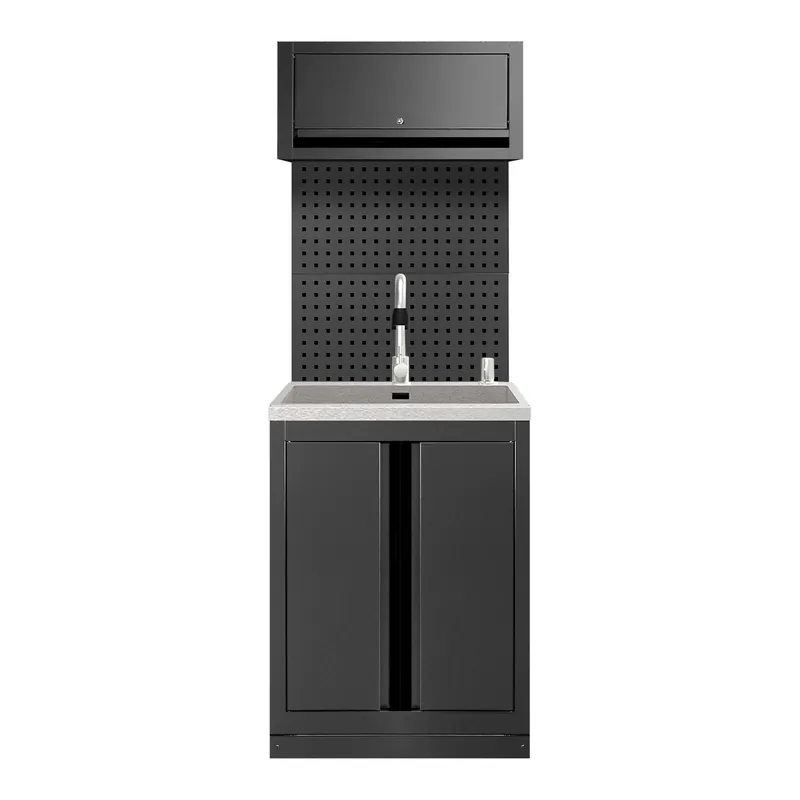 Sofort Bestellen SET DI MOBILI MODULARI (6 PZ) – ESTENSIONE ARMADIO CON LAVANDINO (RIF.18103) – NERO SERIE596K JBM