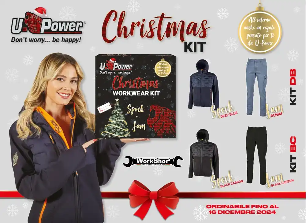 Ausverkauf U-Power Christmas Box 2025 Giacca SPOCK black+ Pantalone JAM black + Guanti ICON