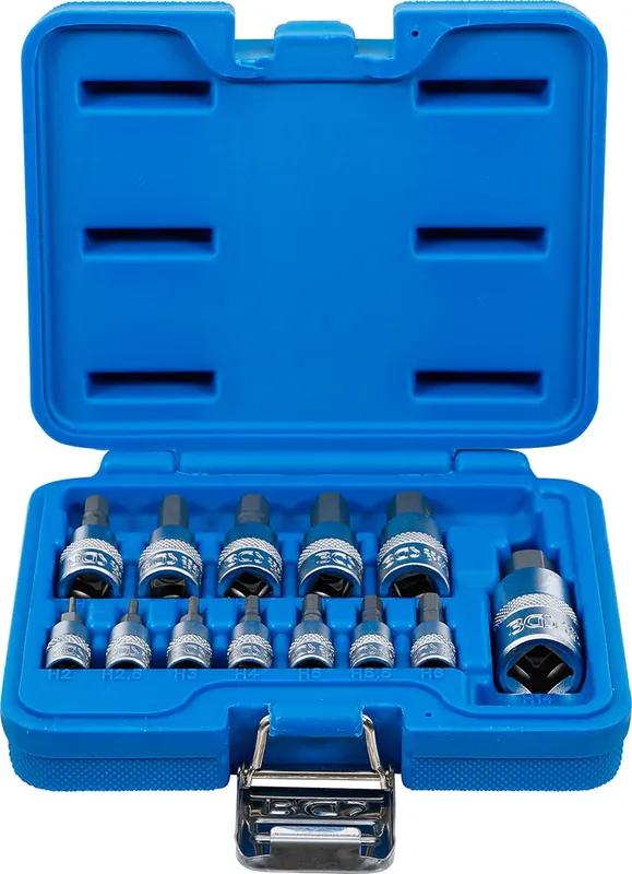 Sofort Bestellen SET 13 CHIAVI A BUSSOLA ESAGONALI METRICHE 2-14 MM, ATT. 1/4”-3/8”-1/2” BGS74257