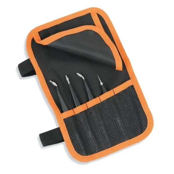 Abverkauf Serie di 4 pinzette ESD a molla antiacido e antimagnetiche Beta 999ESD/B4