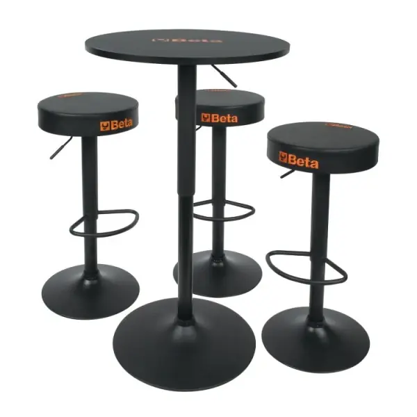 Set arredo composto da tavolo e tre sgabelli regolabili in altezza Beta 9566K Expressversand