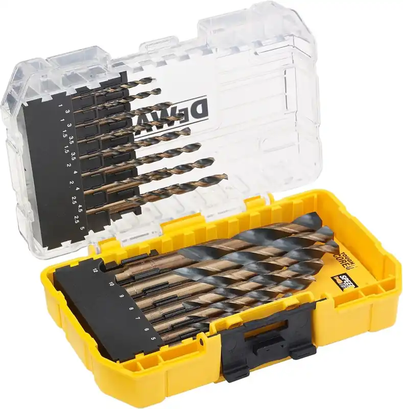 Set di foratura in metallo nero e oro da 23 pezzi DeWalt DT70729-QZ Highlight