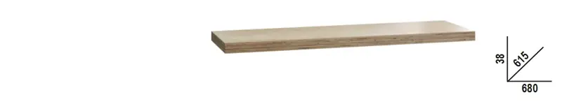 Ausverkauf Piano di lavoro C45PRO 2.0 in legno multistrato 680x615 mm Beta C45PRO 2.0 PWE/1-0,7MT