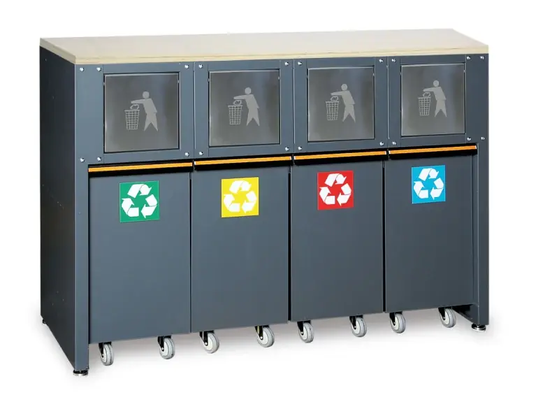 Finale Aktion Modulo fisso raccolta differenziata per arredo officina C45PRO 2.0 Beta C45PRO 2.0 RD/W