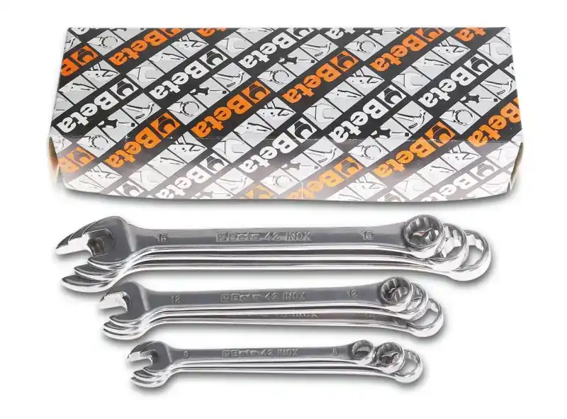 Serie di chiavi combinate inossidabili Beta 42INOX-AS/S9 Preis Gesenkt