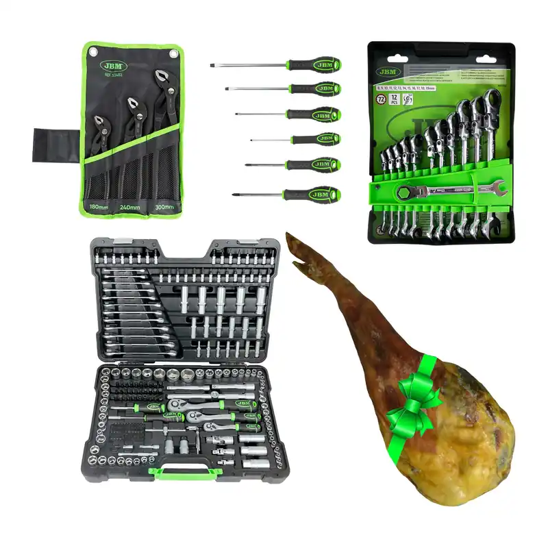 Rabatt SET DI 12 CHIAVI + 54045 VALIGETTA DI UTENSILI DA 216 PEZZI + 53483 SET DI 3 PINZE + 54070+ 51318 JBM SERIE536