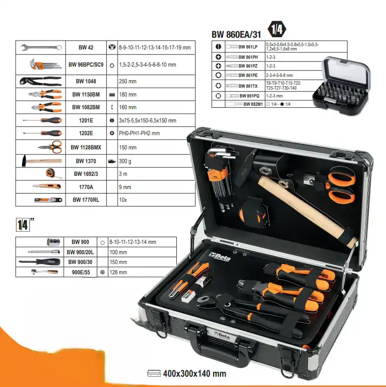 Ausverkauf Valigia con assortimento di 82 utensili Beta BW 2052LE-82