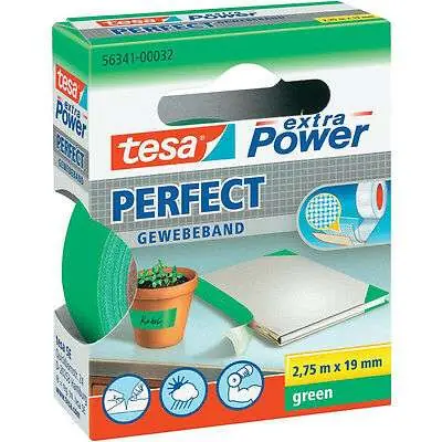 Adhesive tape 19mmX2,75m green cloth EXTRA POWER PERFECT TESA 56341 Sichere Zahlung
