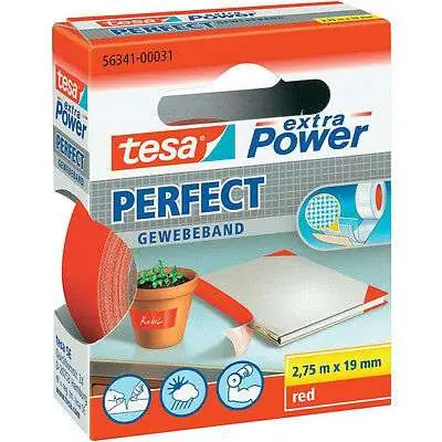 Knallerangebot Adhesive tape 19mmX2,75m red cloth EXTRA POWER PERFECT TESA 56341