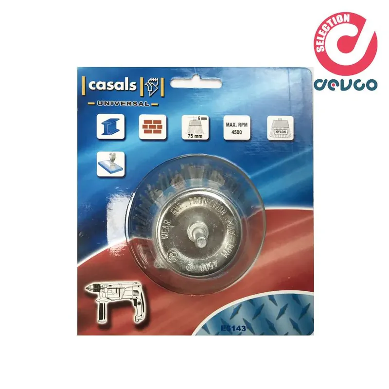 Neue Kollektion 75mm synthetic round universal brush 6mm stem - Casals