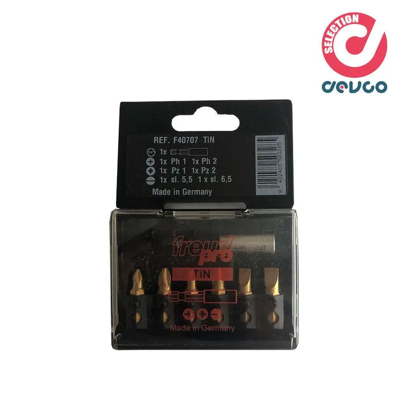 pcs.7 inserts PH 1-2, PZ 1-2, SL 5.5-6.5 TIN professional made in Germany for drill and screwdriver - Freud PRO - F40707. Preisreduziert