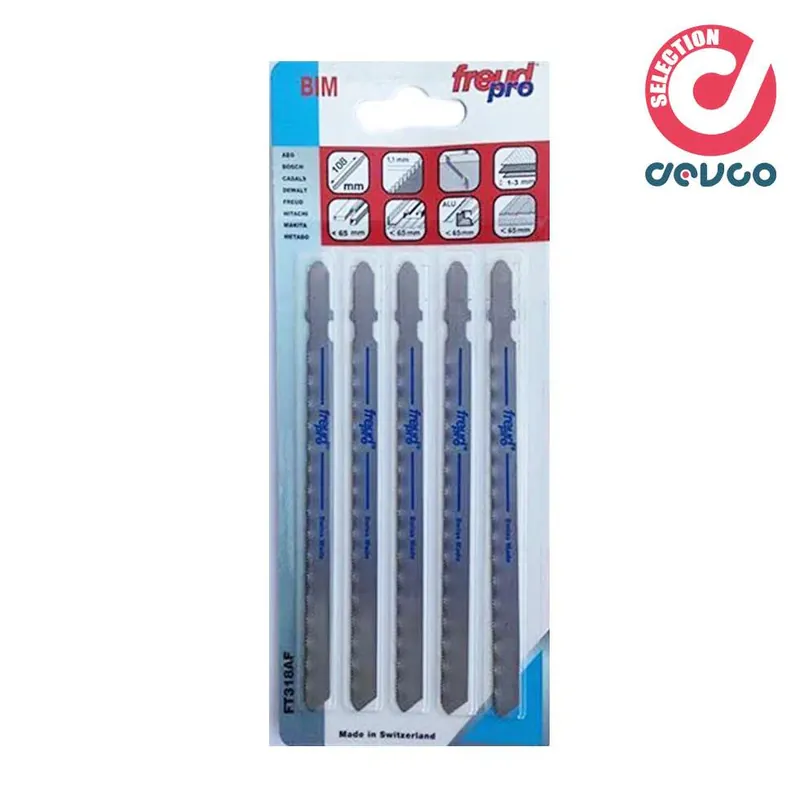 Online Kaufen Set of 5 blades for hacksaw Freud PRO - FT318AF in bimetallic combination of HCS and HSS Aeg connection - Bosch - Casals