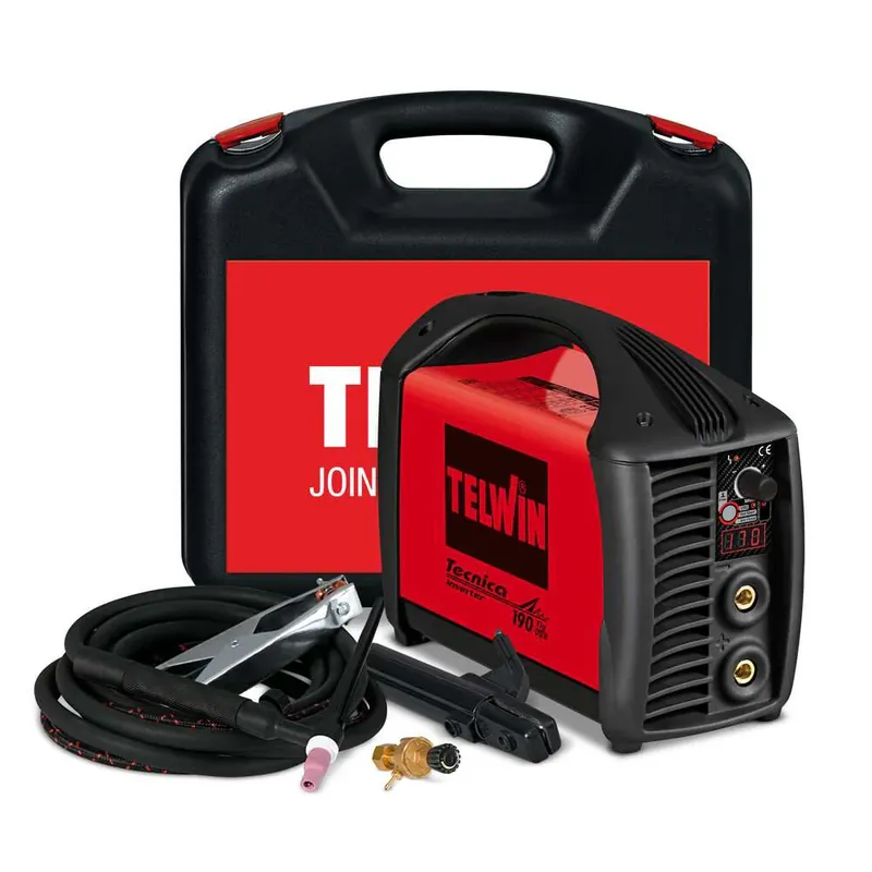 Technical Welding Machine 190TIG/MMA DC LIFT VRD + Carry Case - Telwin - 816220 Echt