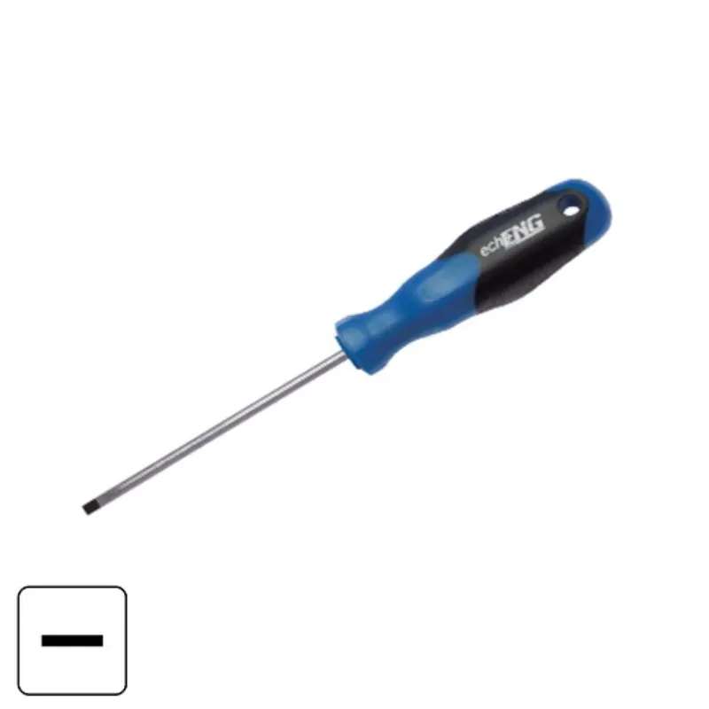 Zertifiziert Screwdriver anti-slip handle for electricians, flat 3x100mm -UM 10 E(075-100)