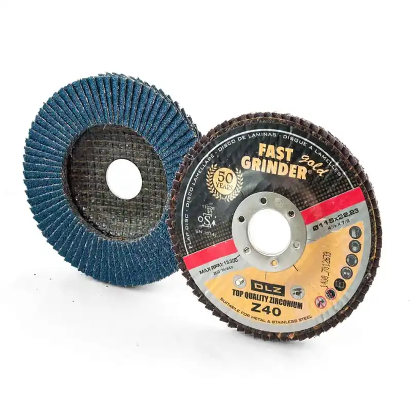 Zirconium flap discs. conico 125x22 grane (40-120) Rosver 10pz Neuheit
