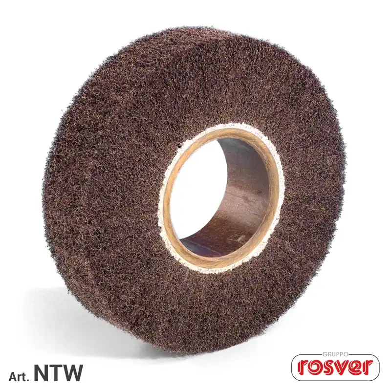 Non-woven flap wheels D.165x30x55 for metal satin finishing and oxidation cleaning 5pz Sichere Zahlung
